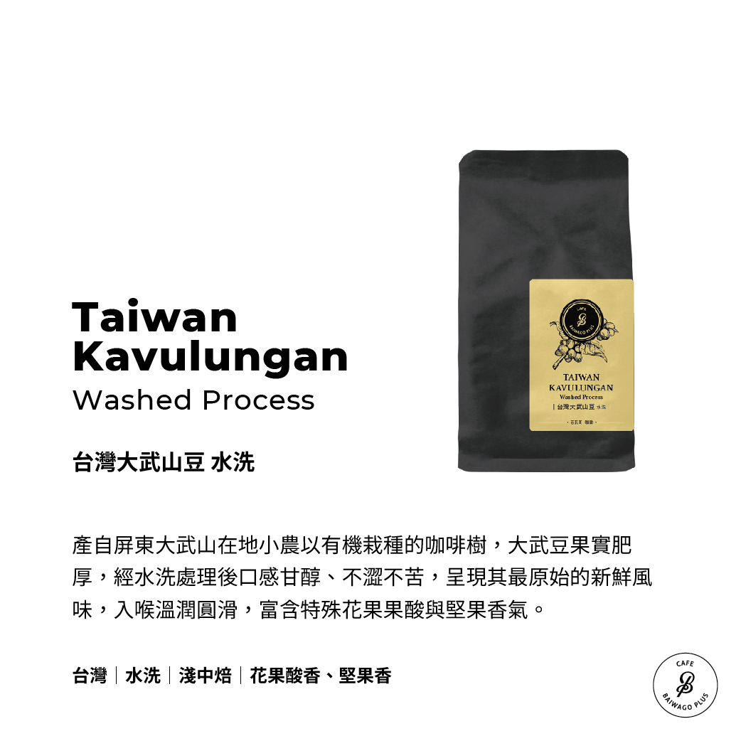 台灣大武山豆 水洗咖啡豆 Taiwan Kavulungan Washed Process
