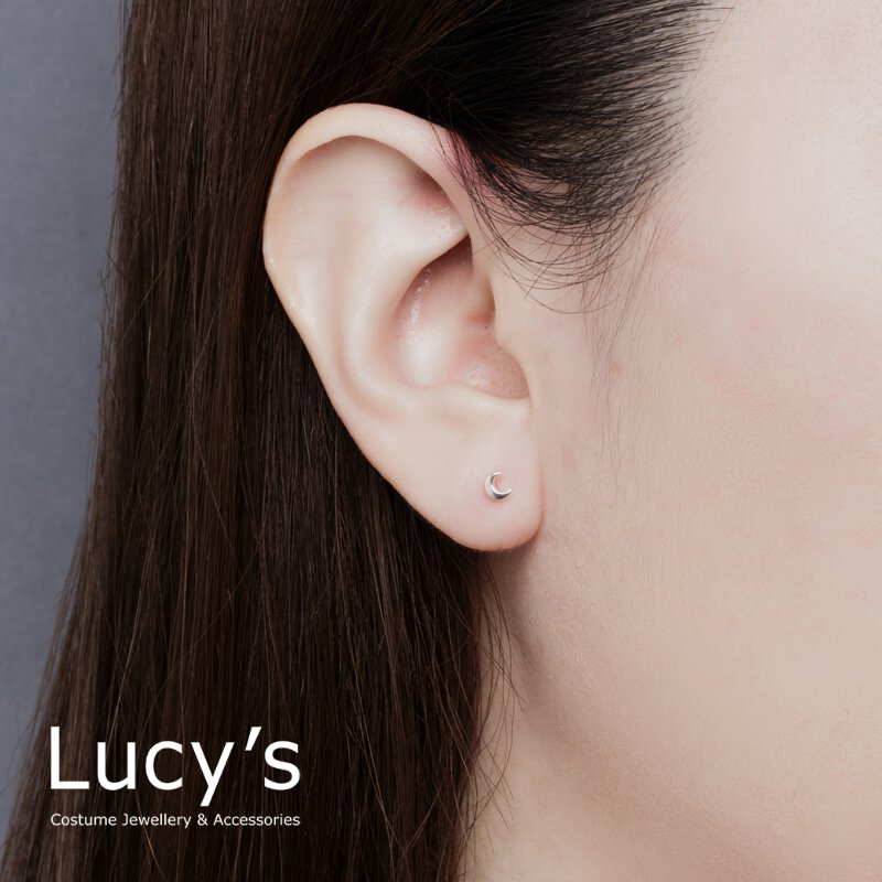 *925純銀〔輕銀系列〕月光 耳環 (96893)