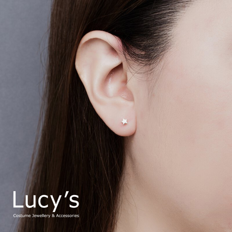 925純銀〔輕銀系列〕星辰 耳環(96889)