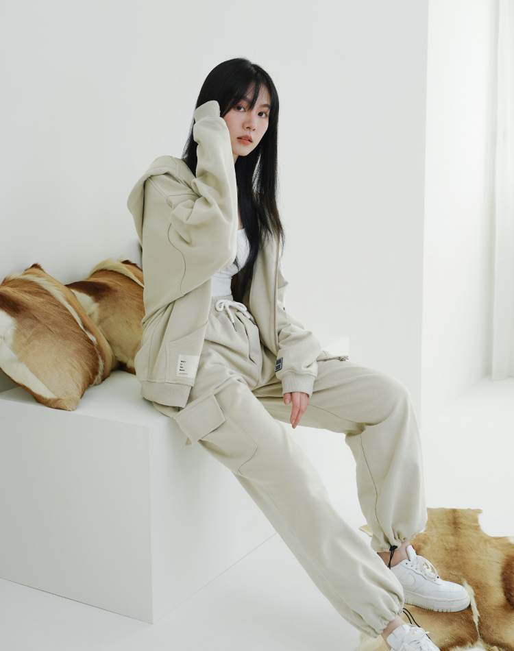 INN OUT棉長褲 (奶油卡其)