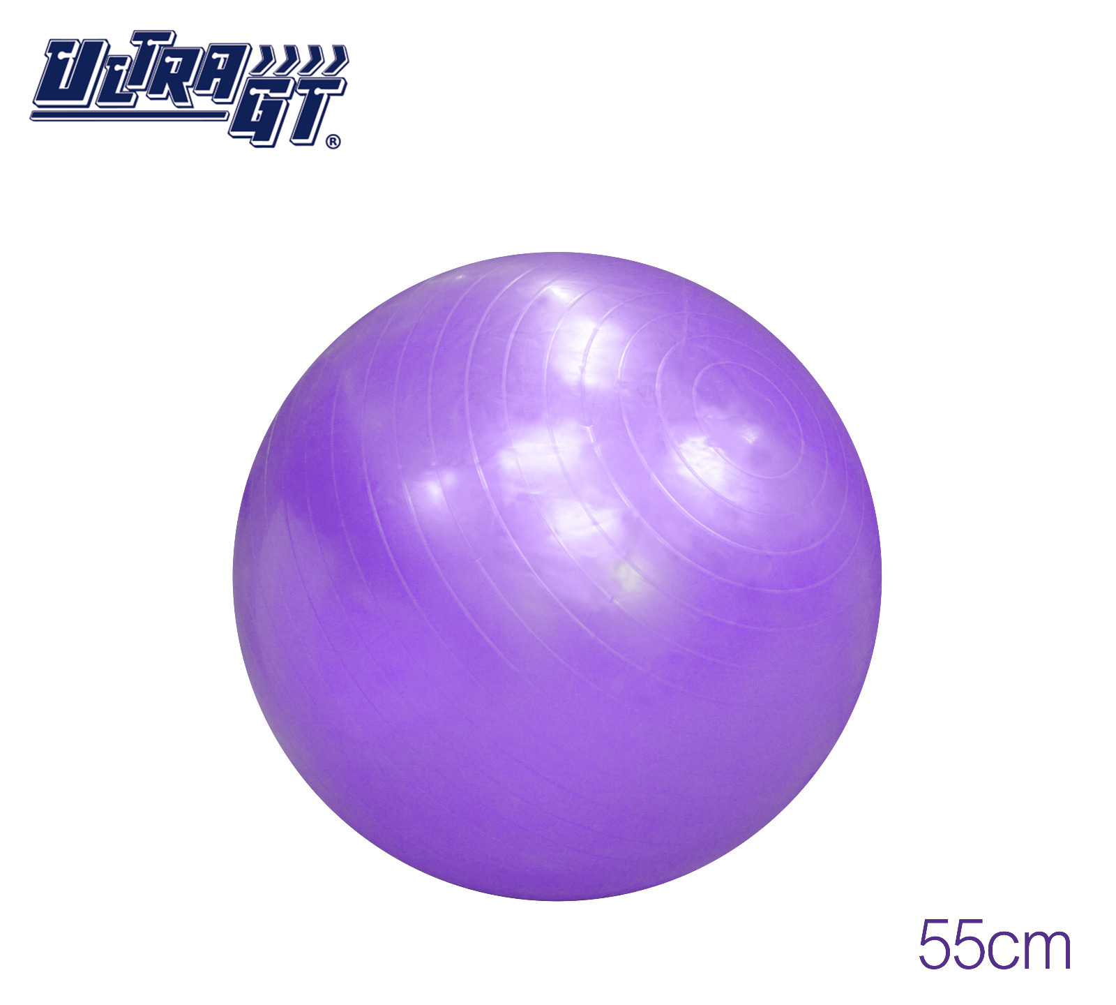 ULTRA GT 瑜珈球 普拉提球 健身波 55cm (紫色)(連氣泵)