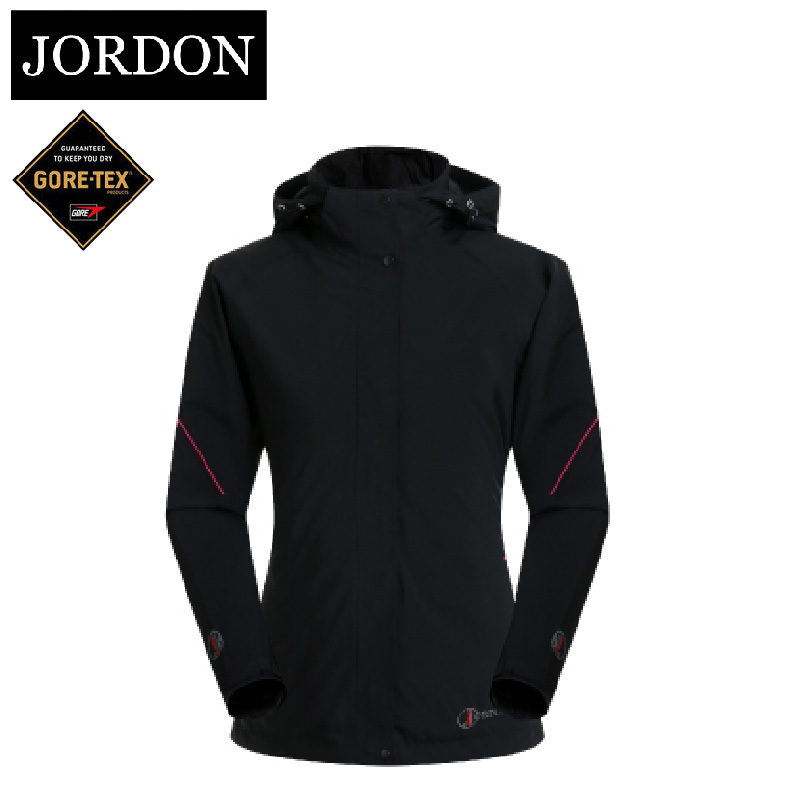 JORDON 橋登 1100 GORE-TEX+鵝絨兩件式外套 女款 黑色 防風防水/登山戶外/暗袋 06JW1100