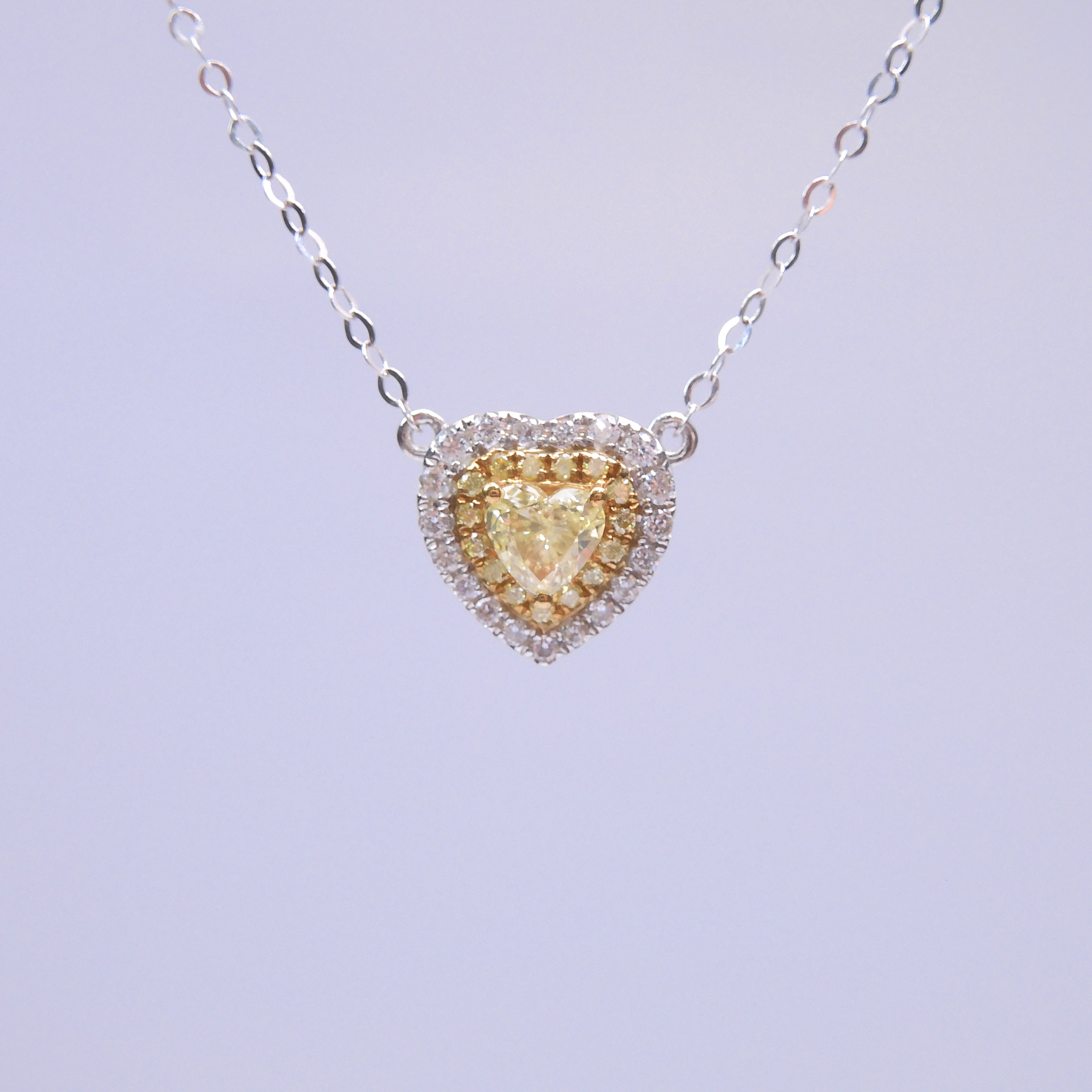 18K金 0.24ct 黃鑽項鏈