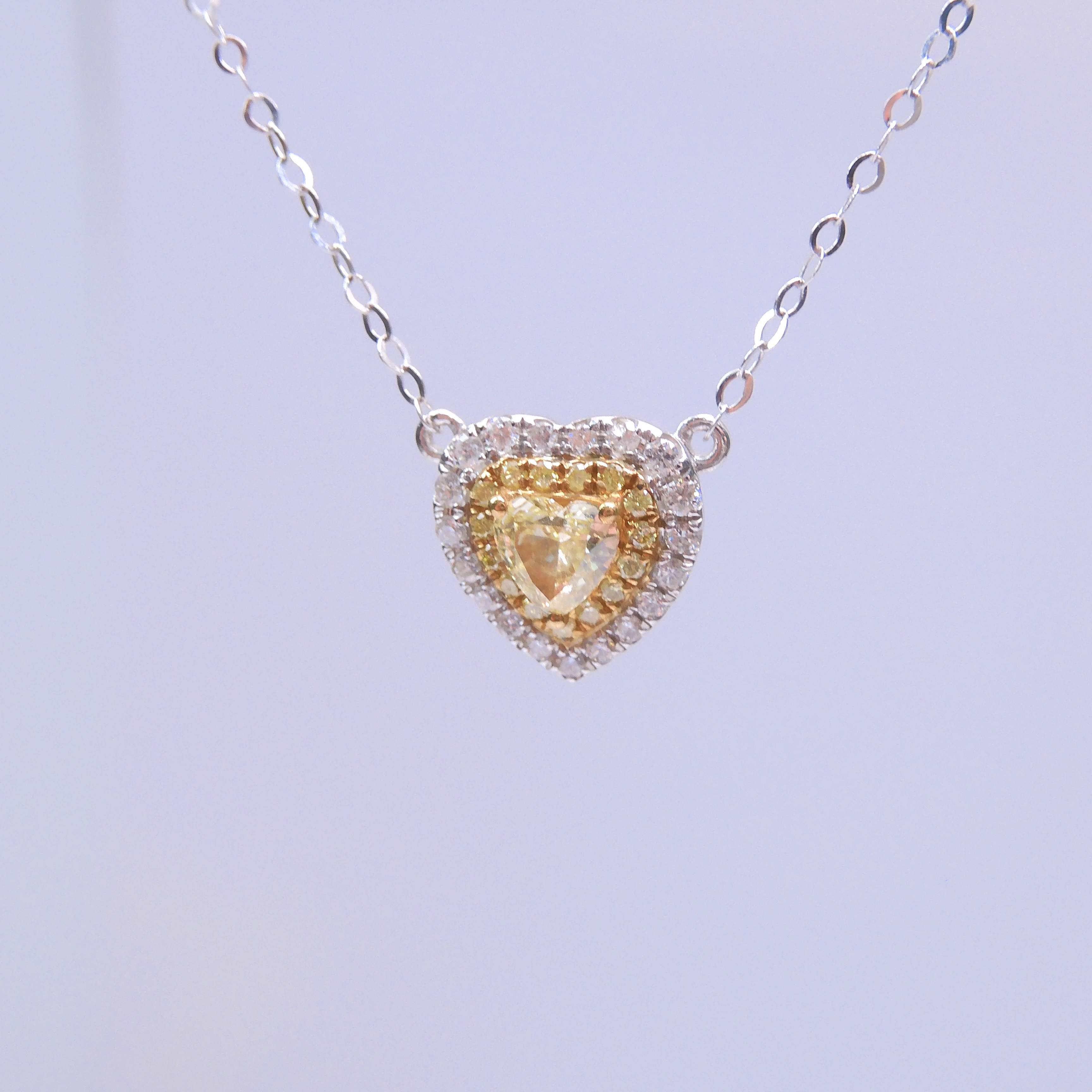 18K金 0.24ct 黃鑽項鏈