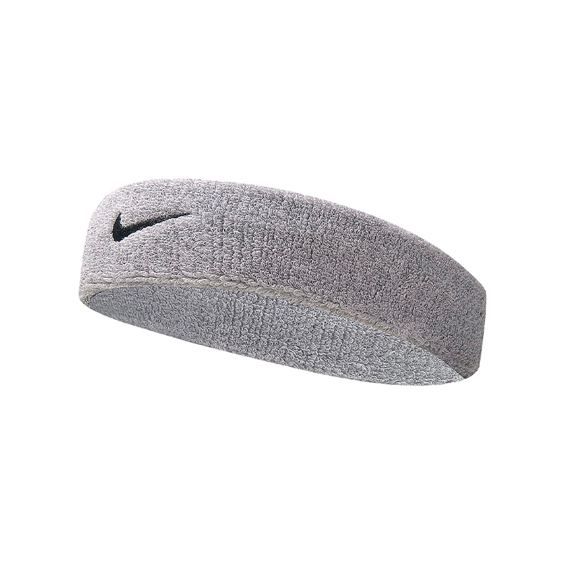 NIKE SWOOSH HEADBAND 灰 基本款 白勾 刺繡 彈性 頭帶  男女款 AC2285-051 [台灣現貨]