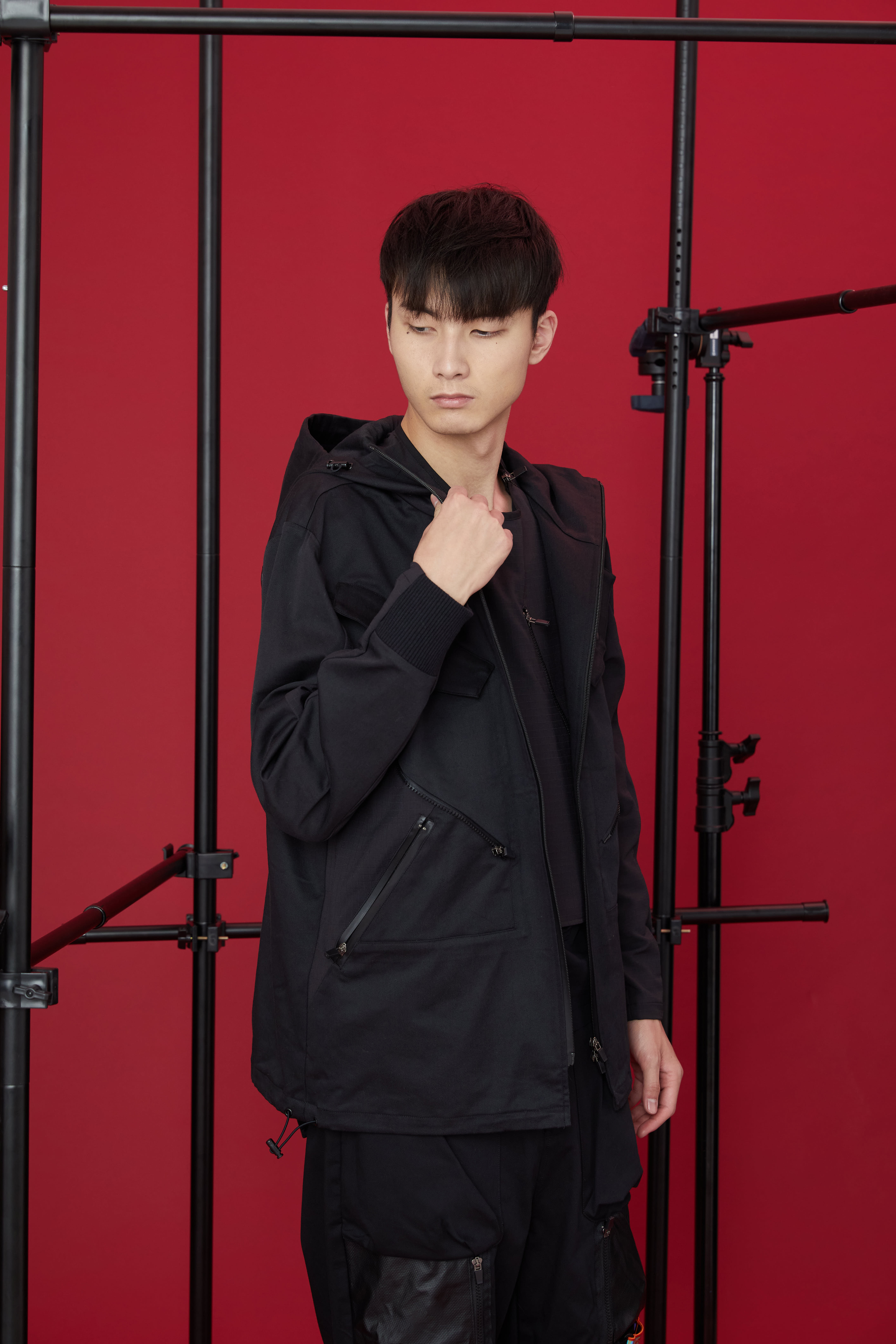 多配置功能夾克-黑