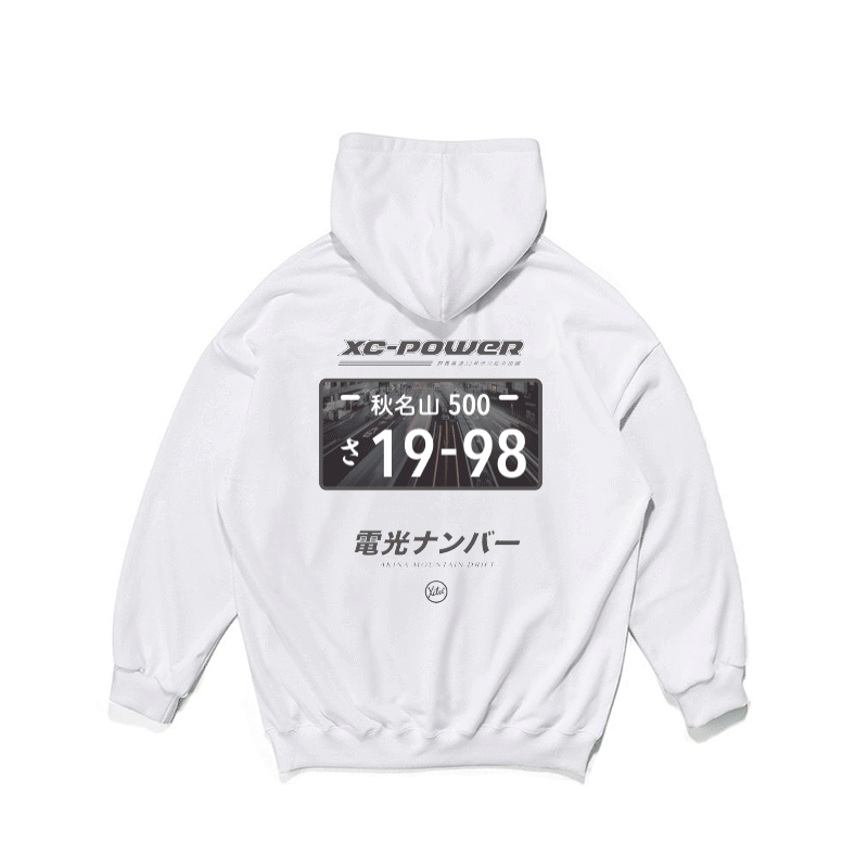 XCTRL 秋名山七彩反光車牌帽T-白