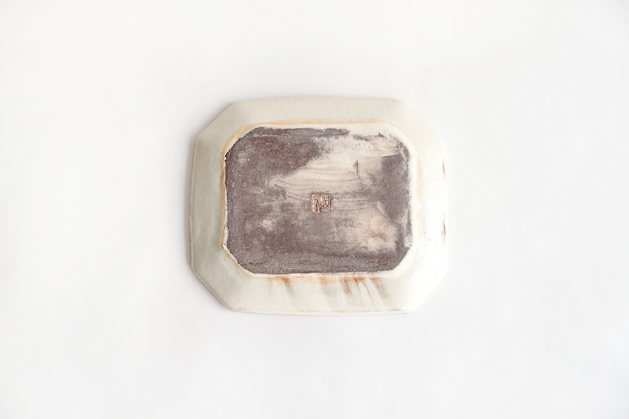 古谷製陶所-鐵散八角蛋糕盤