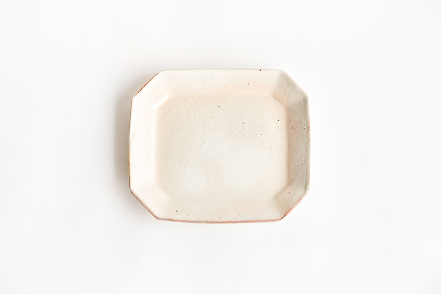 古谷製陶所-鐵散八角蛋糕盤