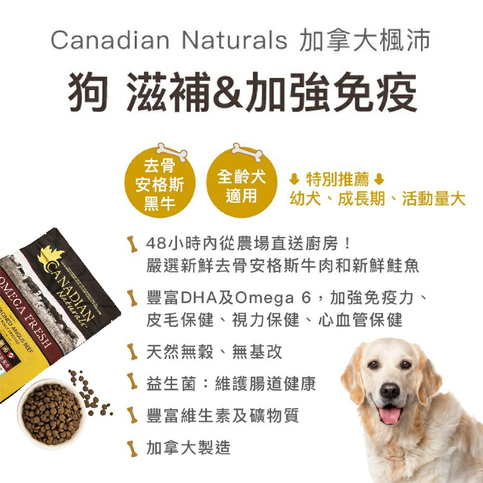 惡霸帝國寵物用品 Canadian Naturals 加拿大楓沛 狗 滋補11kg 全齡犬成犬幼犬
