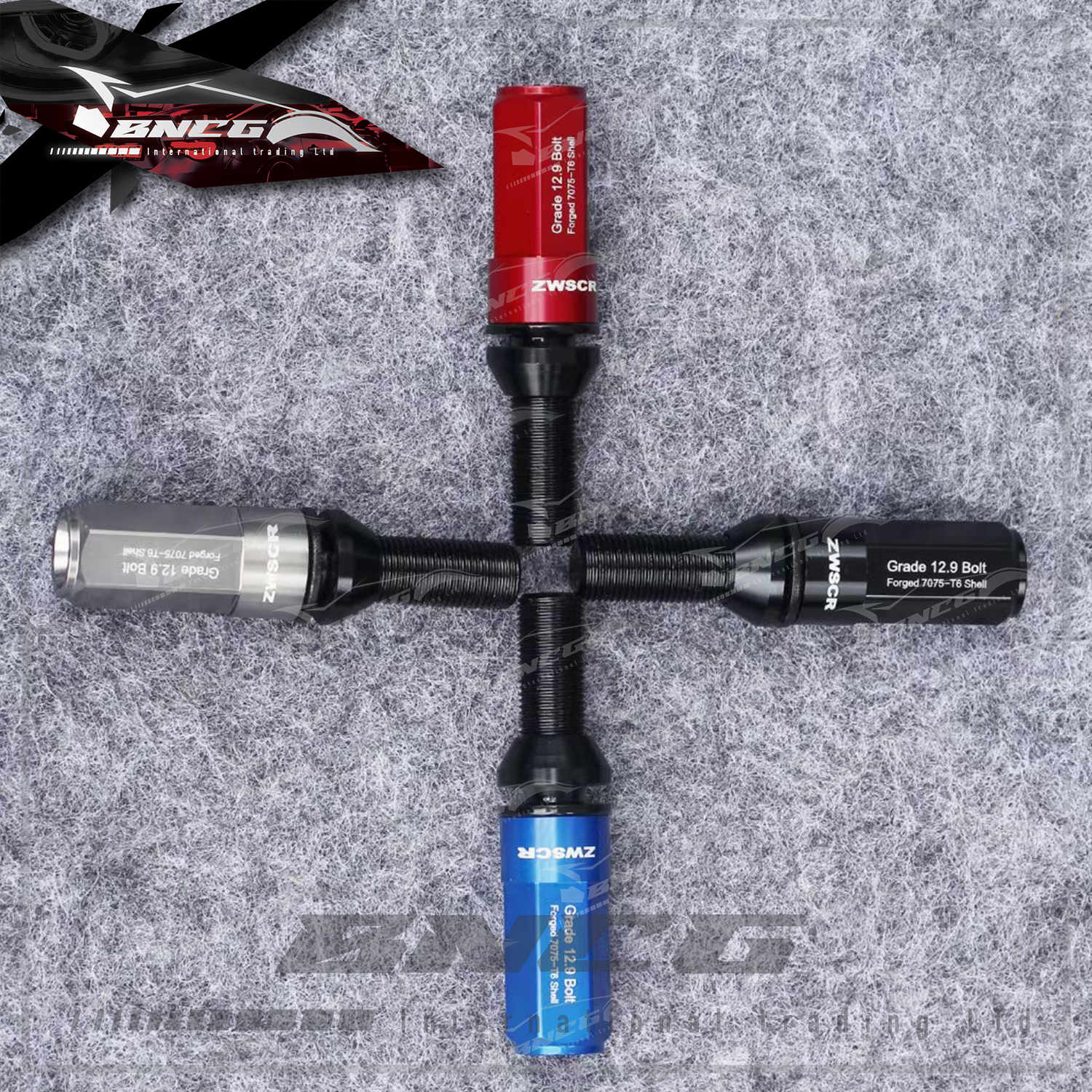 汽車輪圈 12.9級高強度鍛造螺栓 含輕量化鋁合金7075-T6 鍛造螺帽 陽極氧化 不退色 尺寸款式可選【一套20入】