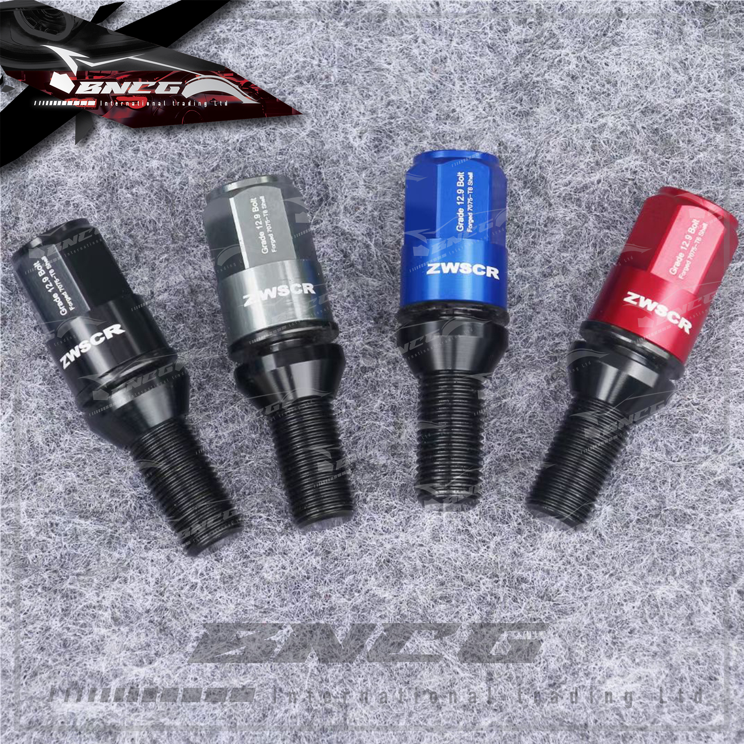 汽車輪圈 12.9級高強度鍛造螺栓 含輕量化鋁合金7075-T6 鍛造螺帽 陽極氧化 不退色 尺寸款式可選【一套20入】