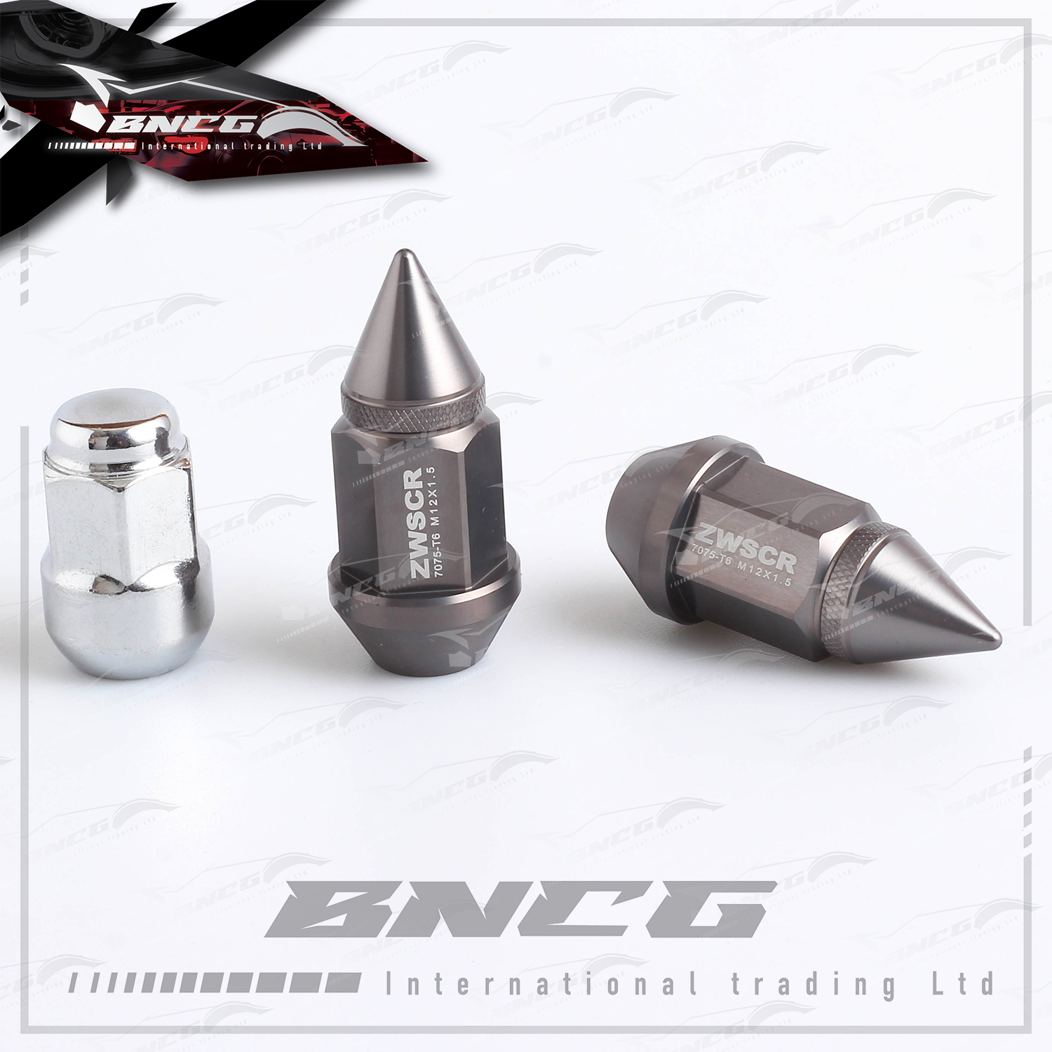 汽車輪圈 螺母改裝 輕量化 鋁合金7075-T6 鍛造螺帽 3種尺寸可選 陽極氧化 不退色 【一套20入】尖頭版