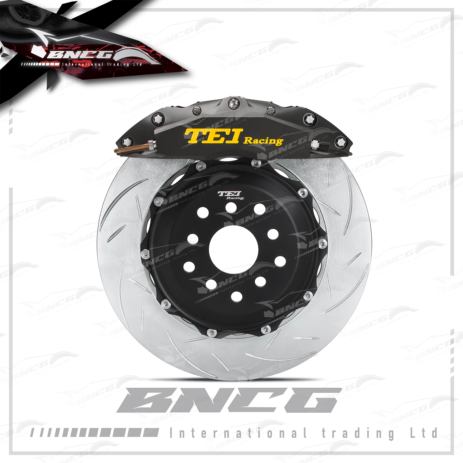 德國註冊 TEI Racing P40 Super 兩片式鍛造 對向4活塞 煞車卡鉗 制動系統 套裝 碟盤款式可選