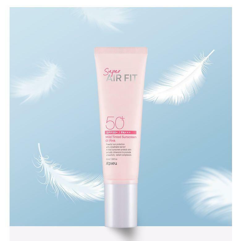 《預訂品》A'PIEU Super Air Fit Mild Tinted Sunscreen PINK SPF50+ PA+++ 50ml