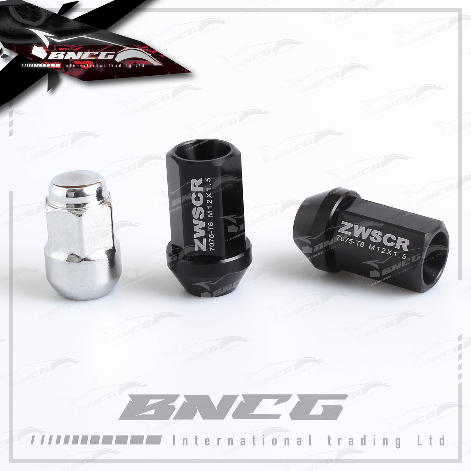 汽車輪圈 螺母改裝 輕量化 鋁合金7075-T6 鍛造螺帽 42mm 陽極氧化 不退色 【一套20入】中長凹槽版