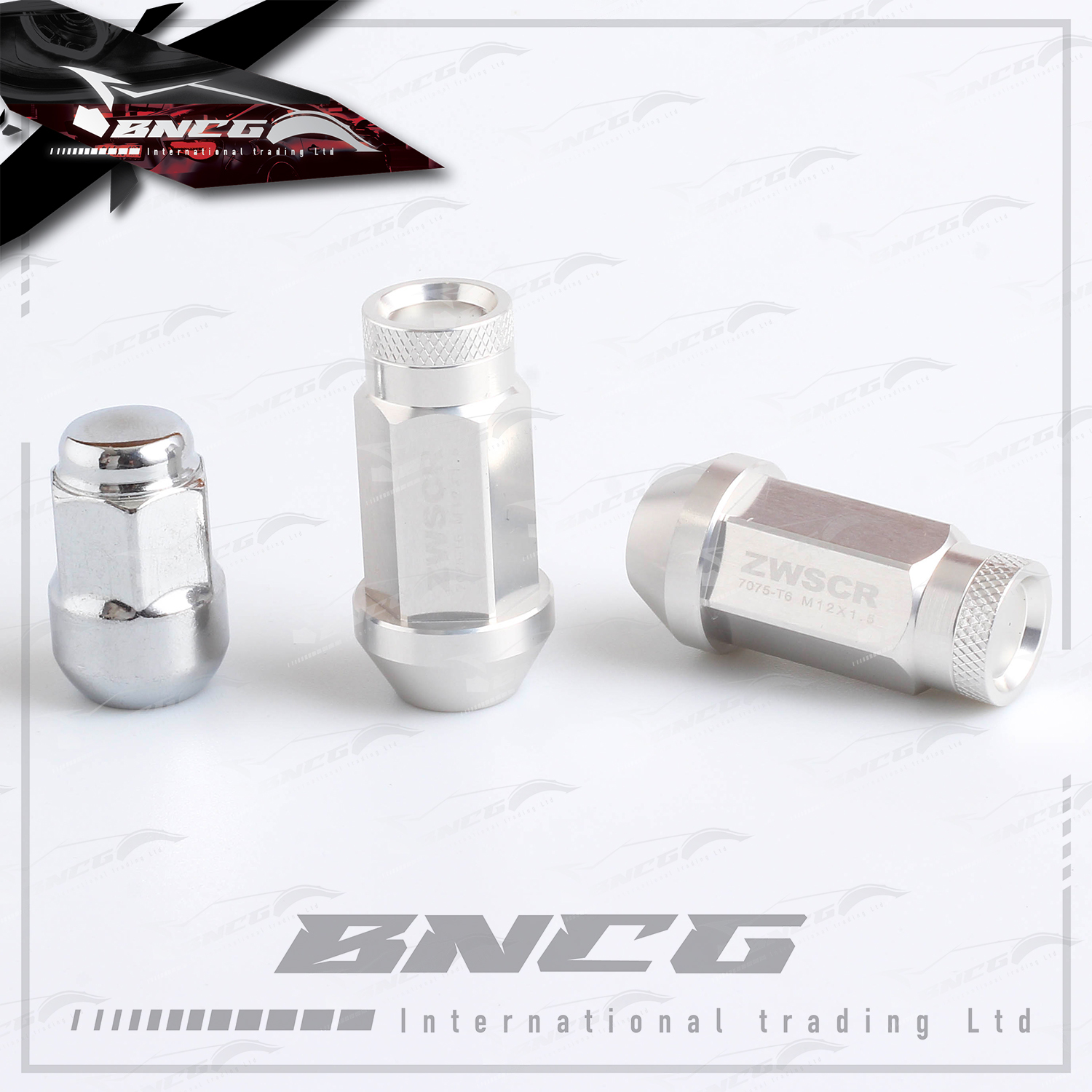 汽車輪圈 螺母改裝 輕量化 鋁合金7075-T6 鍛造螺帽 50mm 陽極氧化 不退色 【一套20入】長款凹槽版