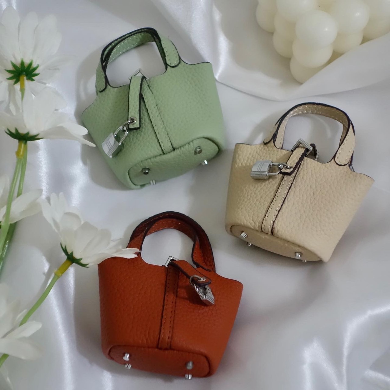 超迷你真皮小包掛飾