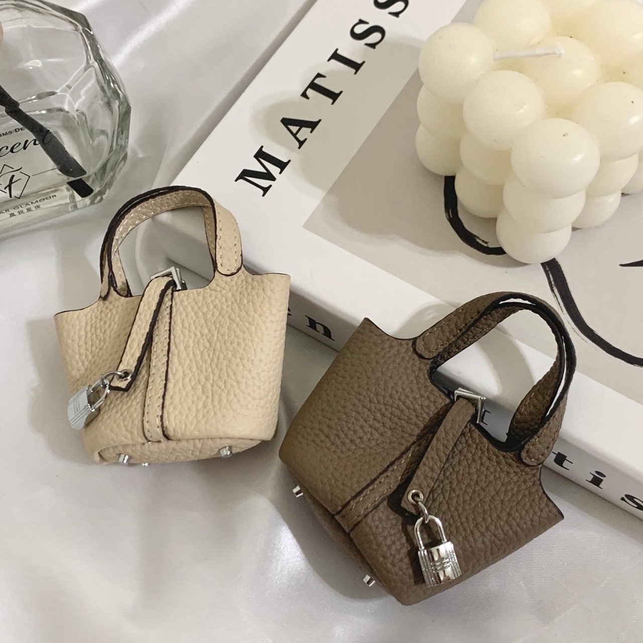 超迷你真皮小包掛飾