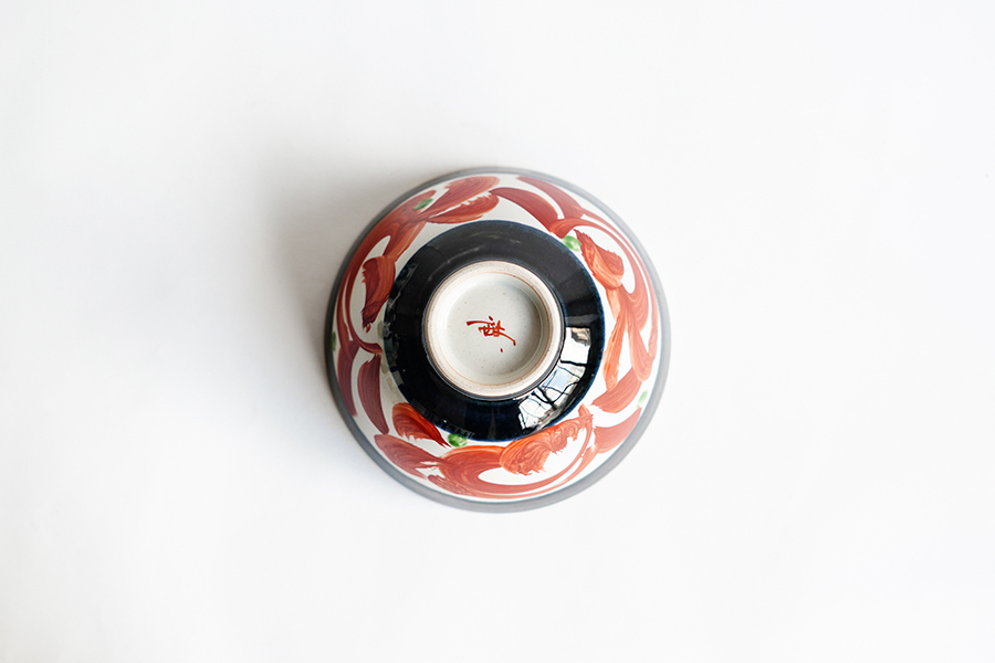 KIHARA-吳須染丼碗/吳須巻赤花