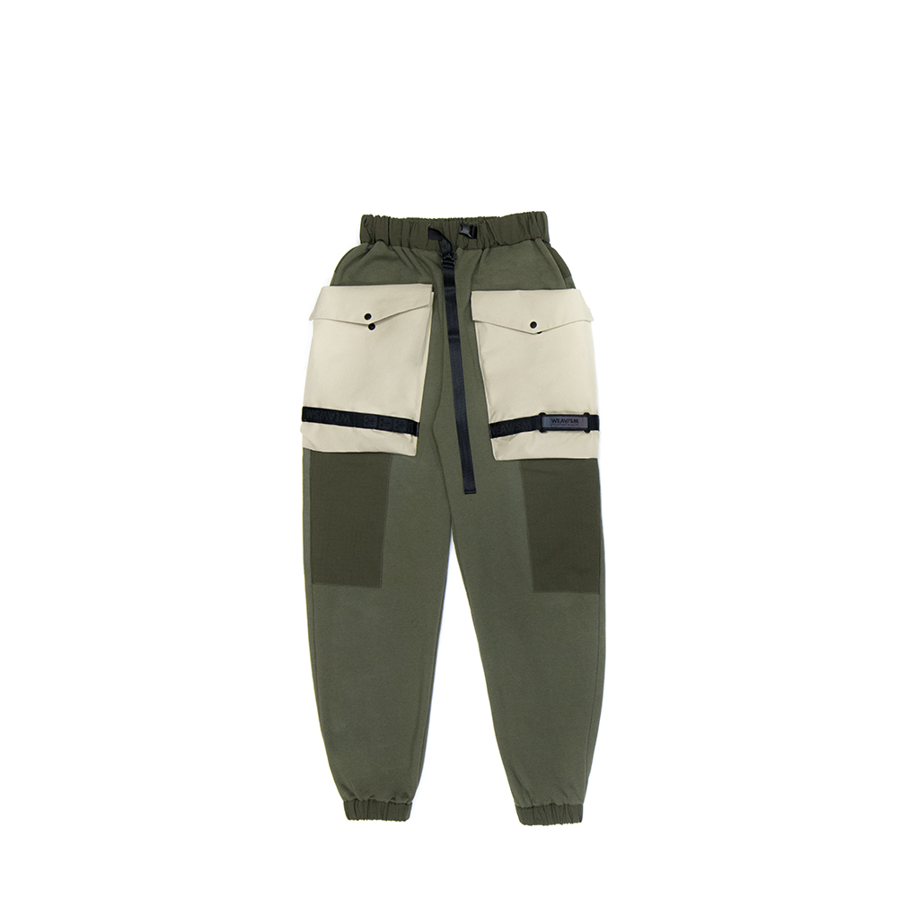 大袋束口長褲 - 軍綠