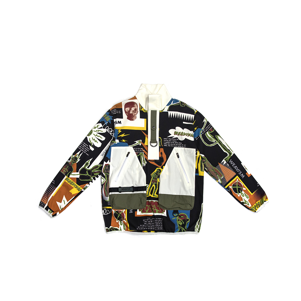 高領半開襟上衣 - PUNKART