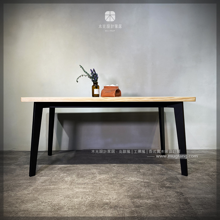 台灣製-Sicily-西西里斜腳實木桌|可訂製