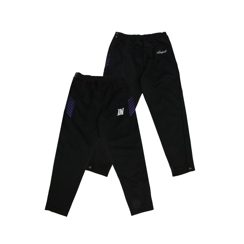 21-22球員熱身排扣長褲｜黑