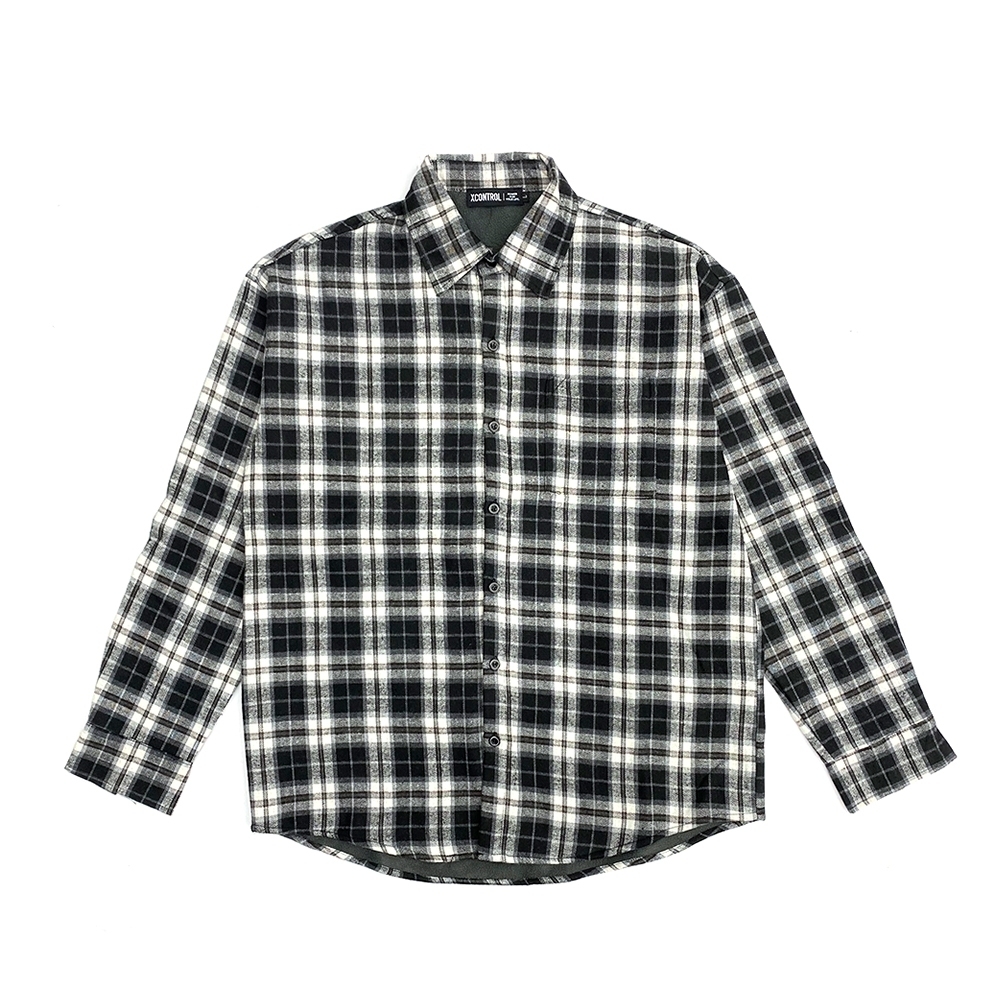 XCTRL 毛絨內裏格紋襯衫外套