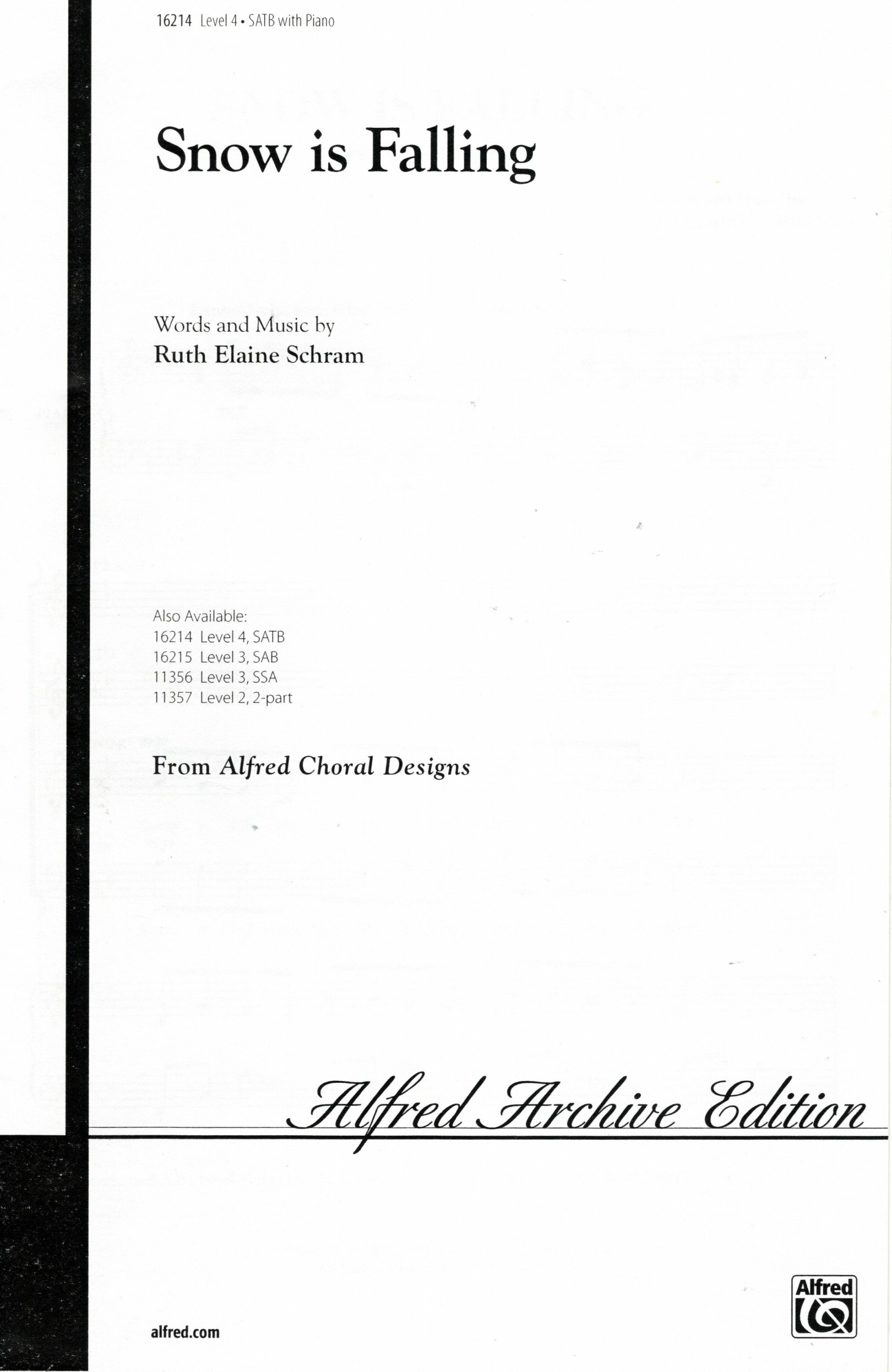 【混聲四部】《Snow Is Falling》