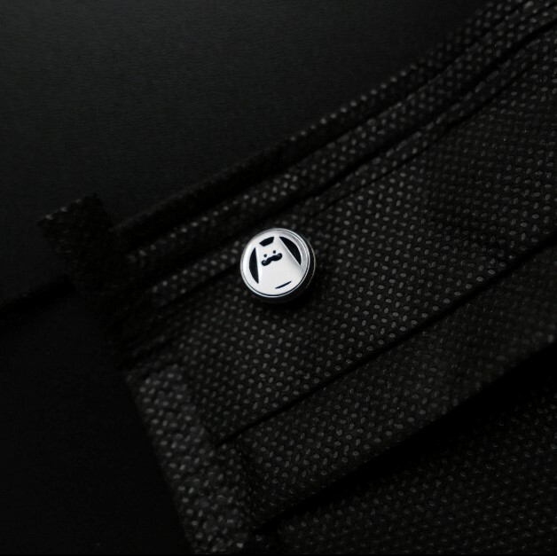 CCCAT LOGO款磁石香氛精油釦 - 銀色 12mm