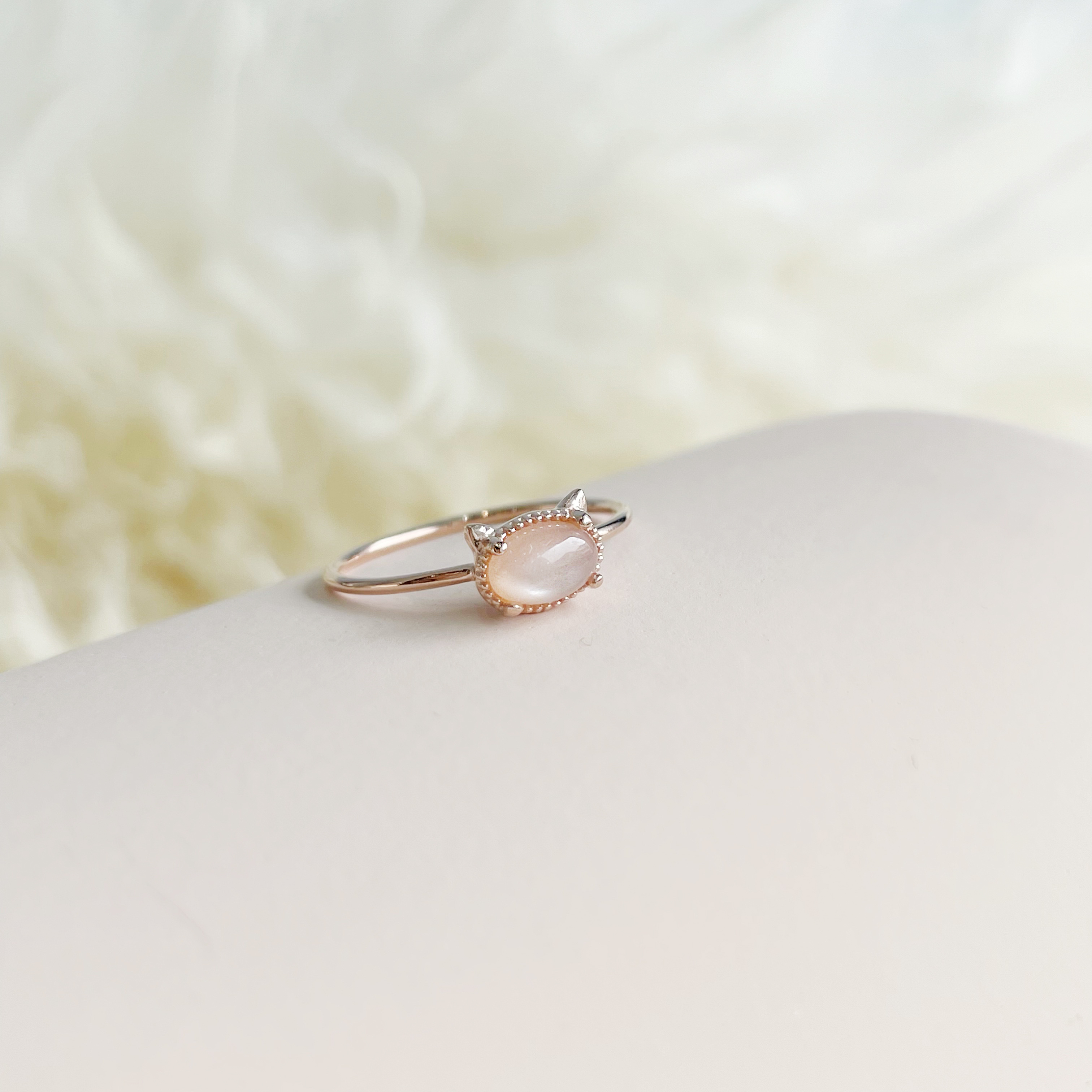 Snowy cat蜜桃月光戒指