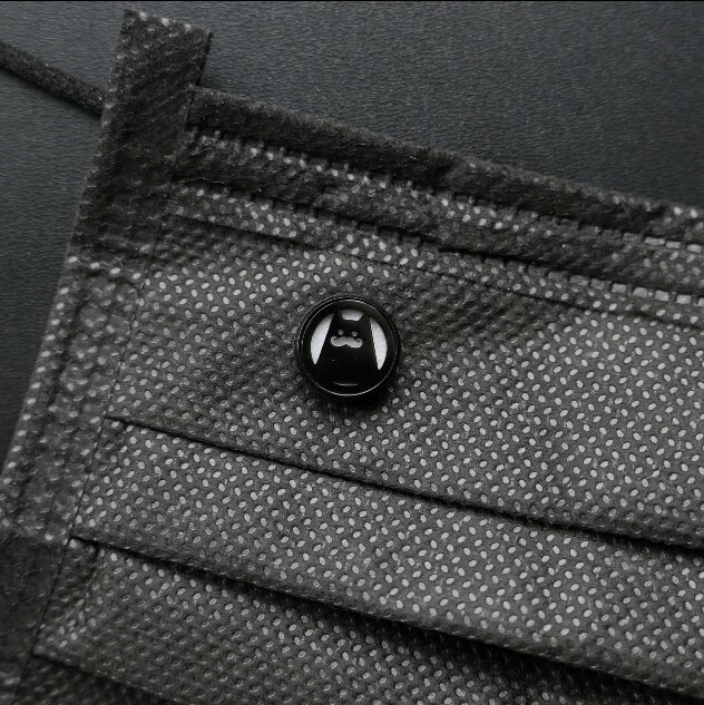 CCCAT LOGO款磁石香氛精油釦 - 黑色 12mm