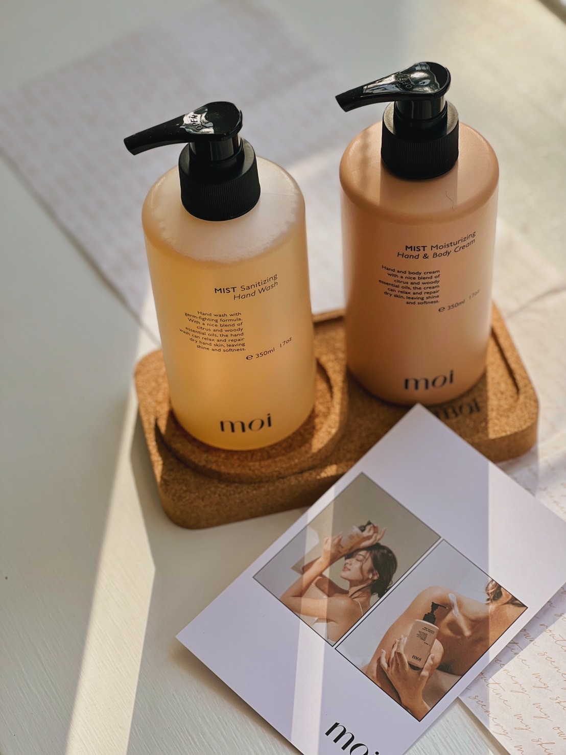 moi MIST 霧 香氛抗菌手部清潔露 及 護手身體乳 350ml*2