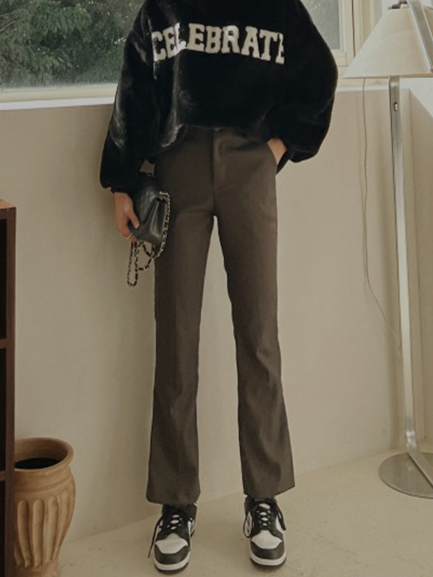 磨毛直筒西裝褲*3色