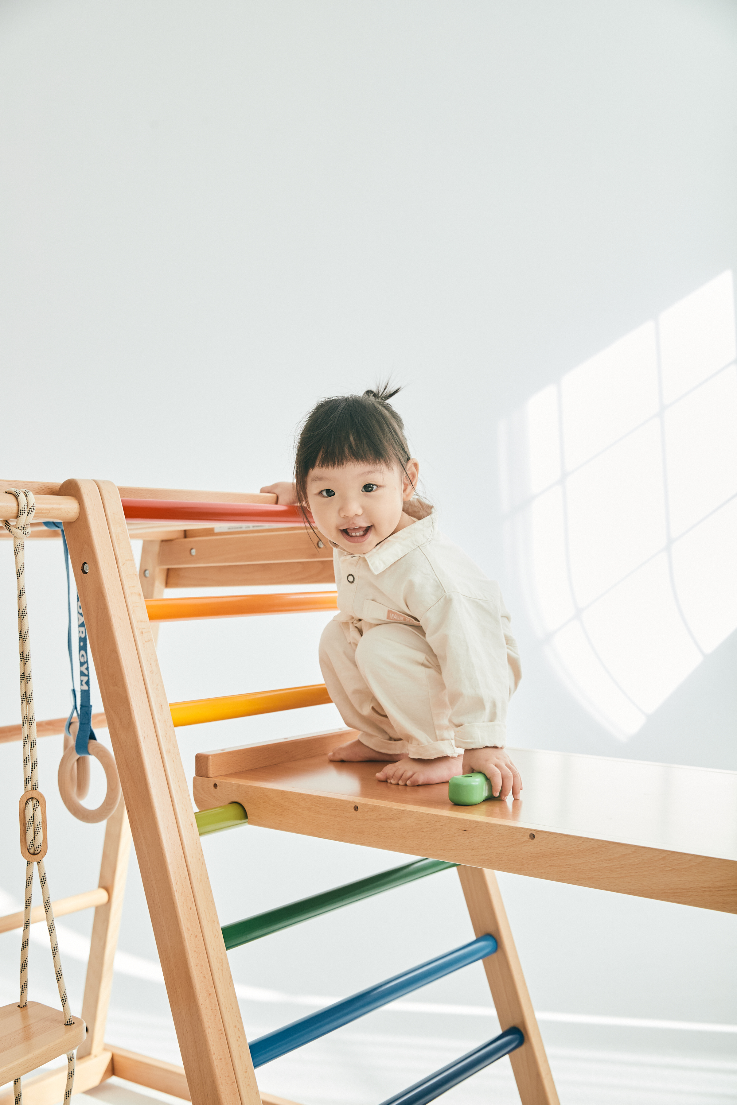 AVDAR Gym櫸木彩虹款兒童攀爬架-滿足寶寶攀爬需求促進本體覺發展