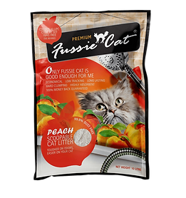 Fussie Cat Bentonite Litter Peach 5L