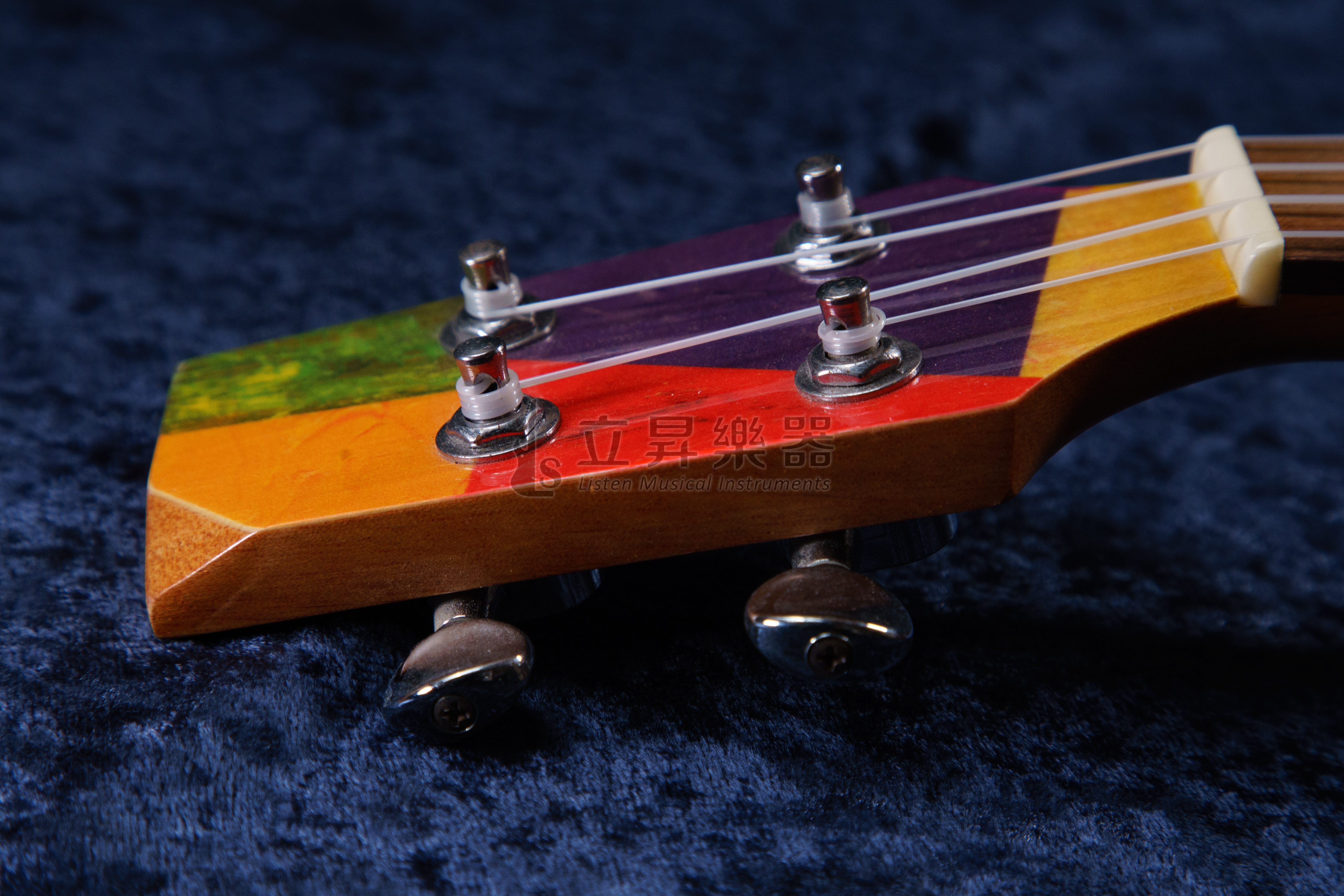 GENERAL GENERAL SOUND K1123 彩色拼色風格面板 美術館家族 23吋 合板 烏克麗麗 附原廠厚袋 第 6 張圖片｜三峽烏克麗麗