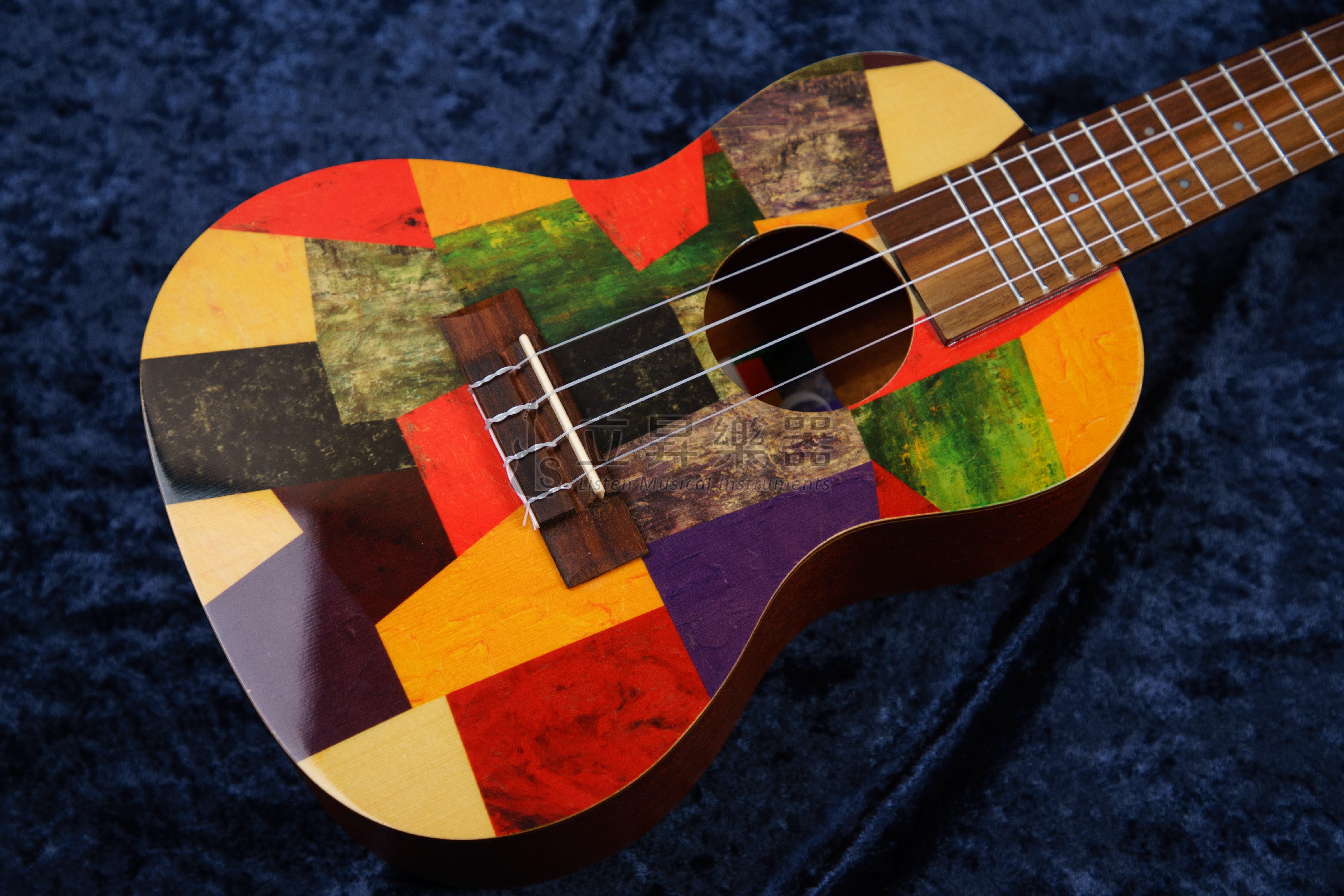 GENERAL SOUND K1123 彩色拼色風格面板 美術館家族 23吋 合板 烏克麗麗 附原廠厚袋