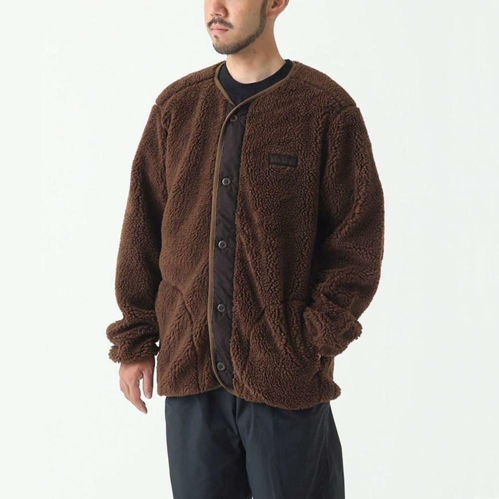 WILD THINGS] FLUFFY BOA NO COLLAR JACKET 絨毛鈕扣外套(WT2112