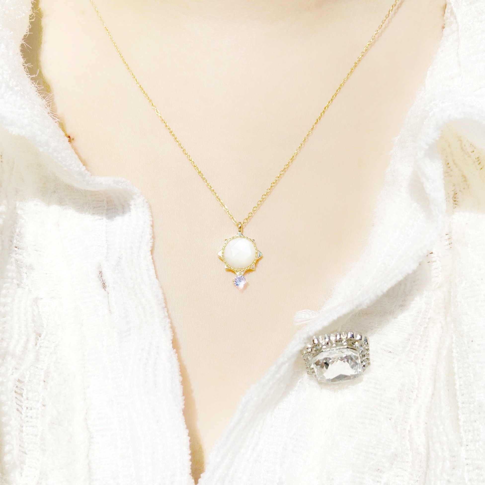 | 925純銀・ 14k金 | 雪中摩天輪項鍊 | NE0415 |