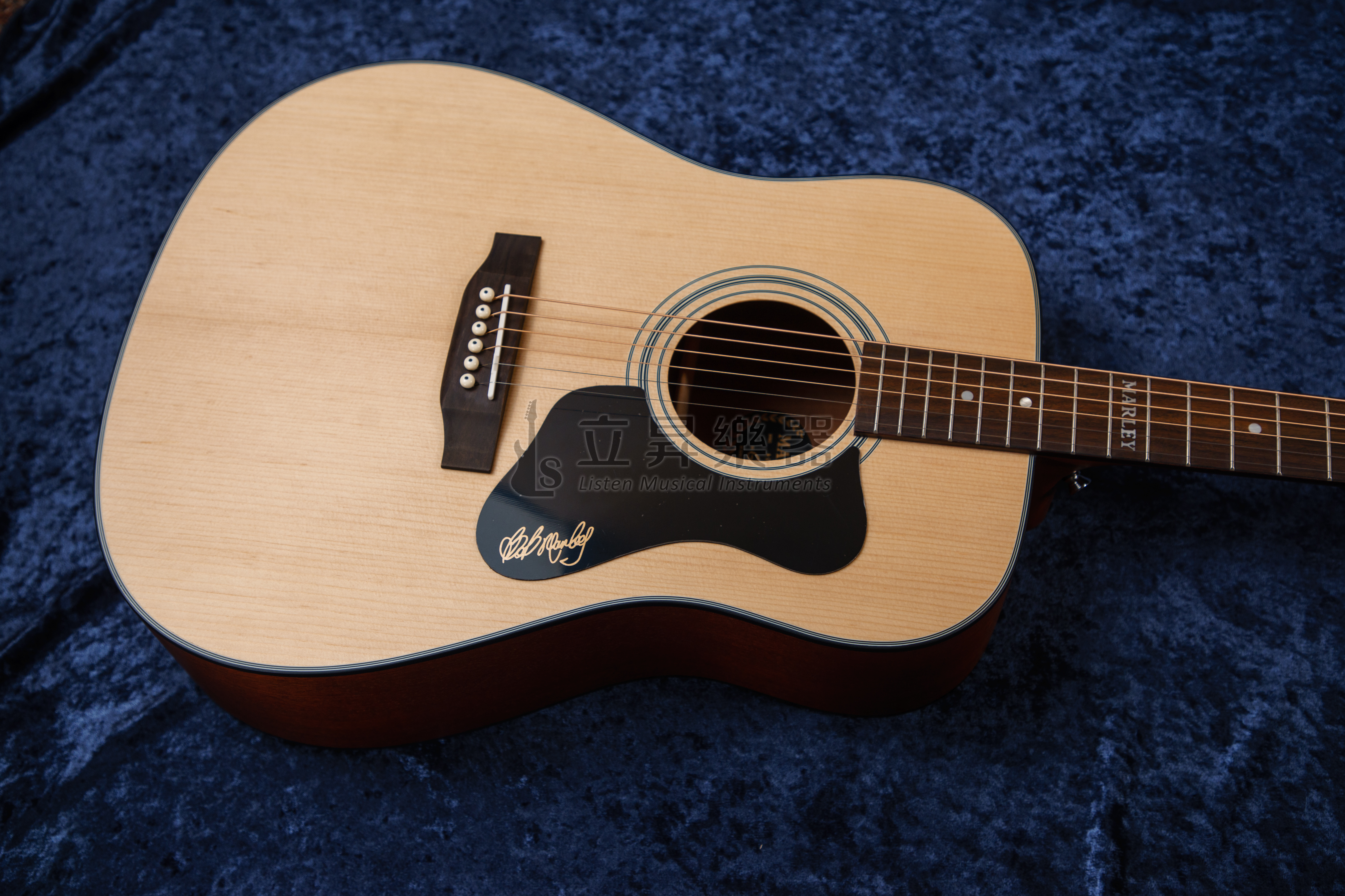 Guild A-20 Marley Bob 聯名款 雲杉面單板木吉他 側背板桃花心木 附原廠厚袋、聯名Pick