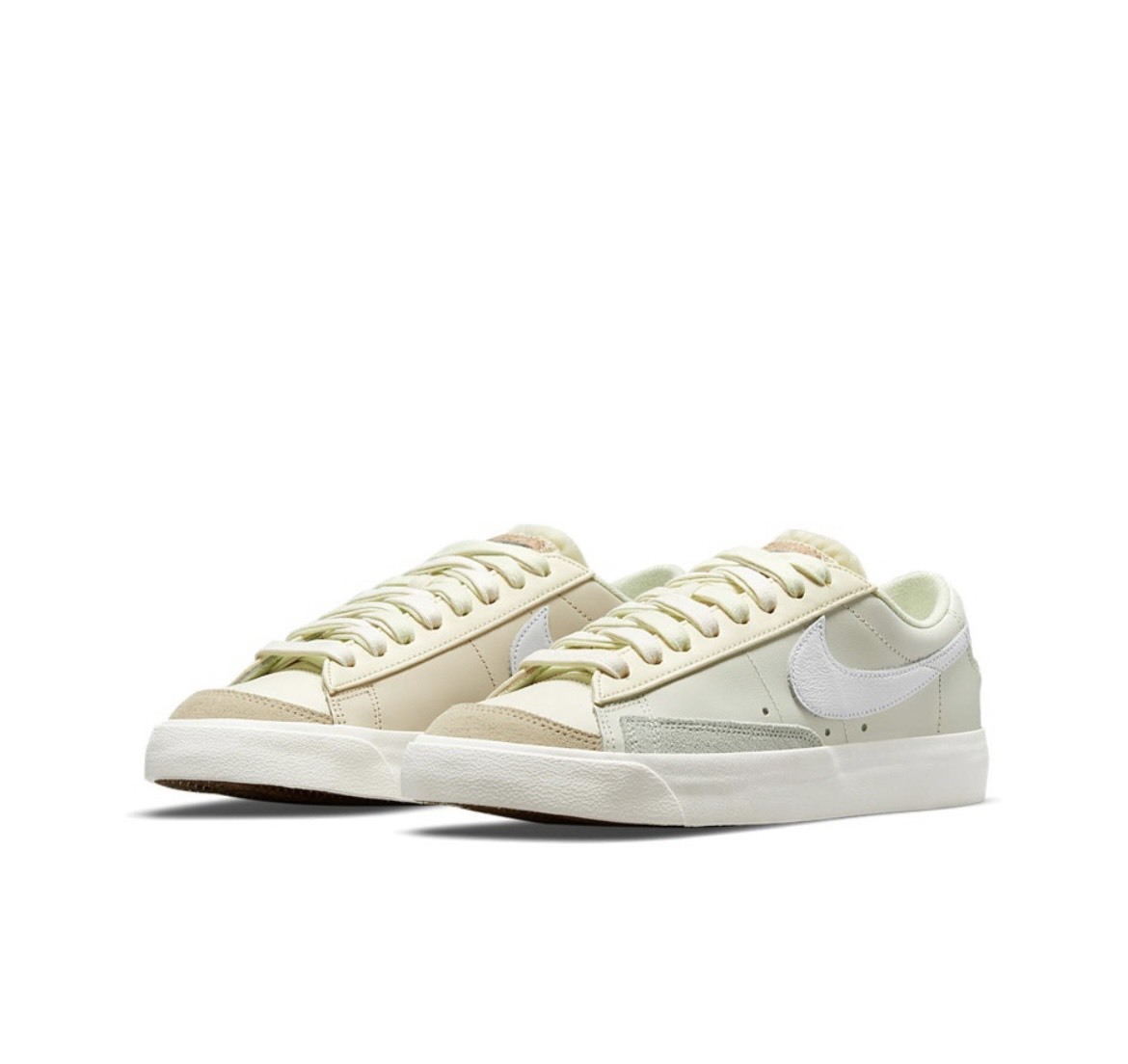 NIKE BLAZER LOW 77 抹茶奶綠 蒲公英 標語 刺繡 軟木塞 休閒鞋