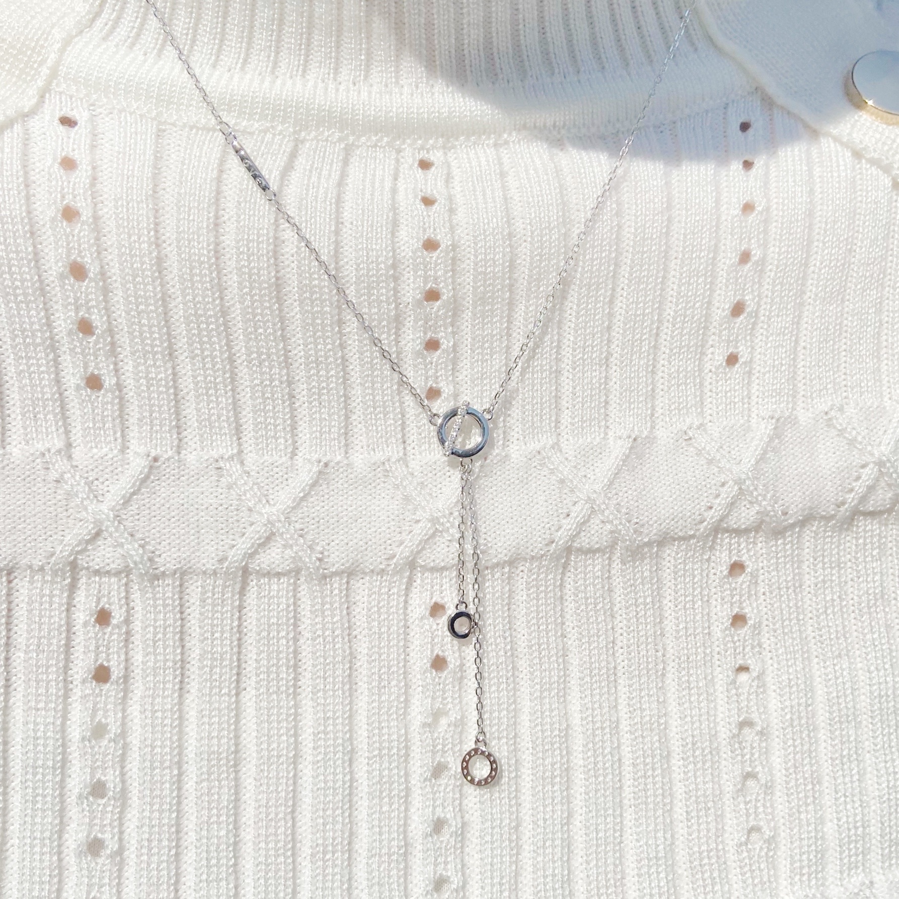 | 925 Silver・White Gold・Rose Gold | Triple Sense Of Security Necklace（Silver / Rose Gold） | NE0427 |