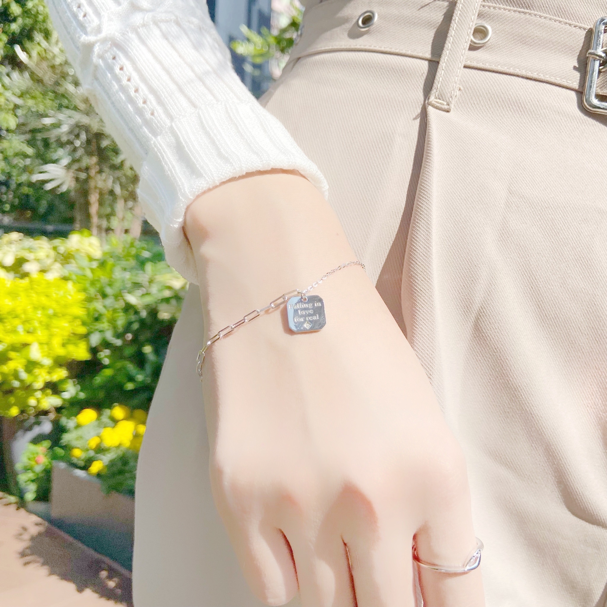 | 925 Silver・ White Gold | Confession Tag Bracelet | BR0511 |