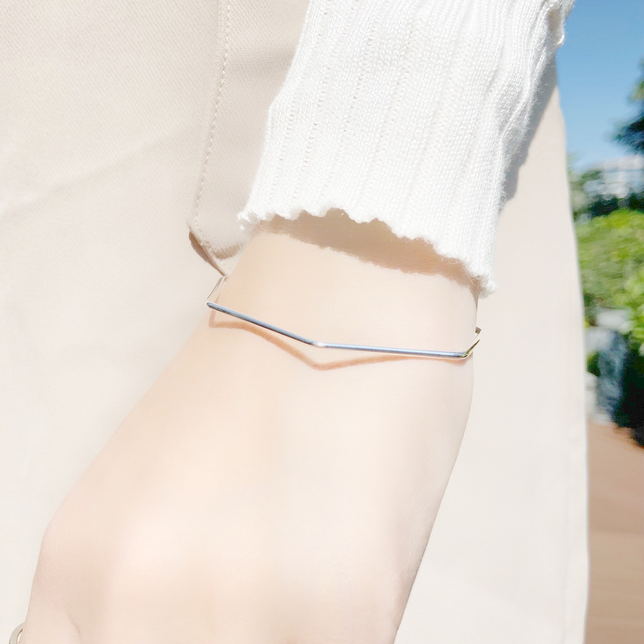 | 925純銀丨多邊形手鐲  | BR0517 |