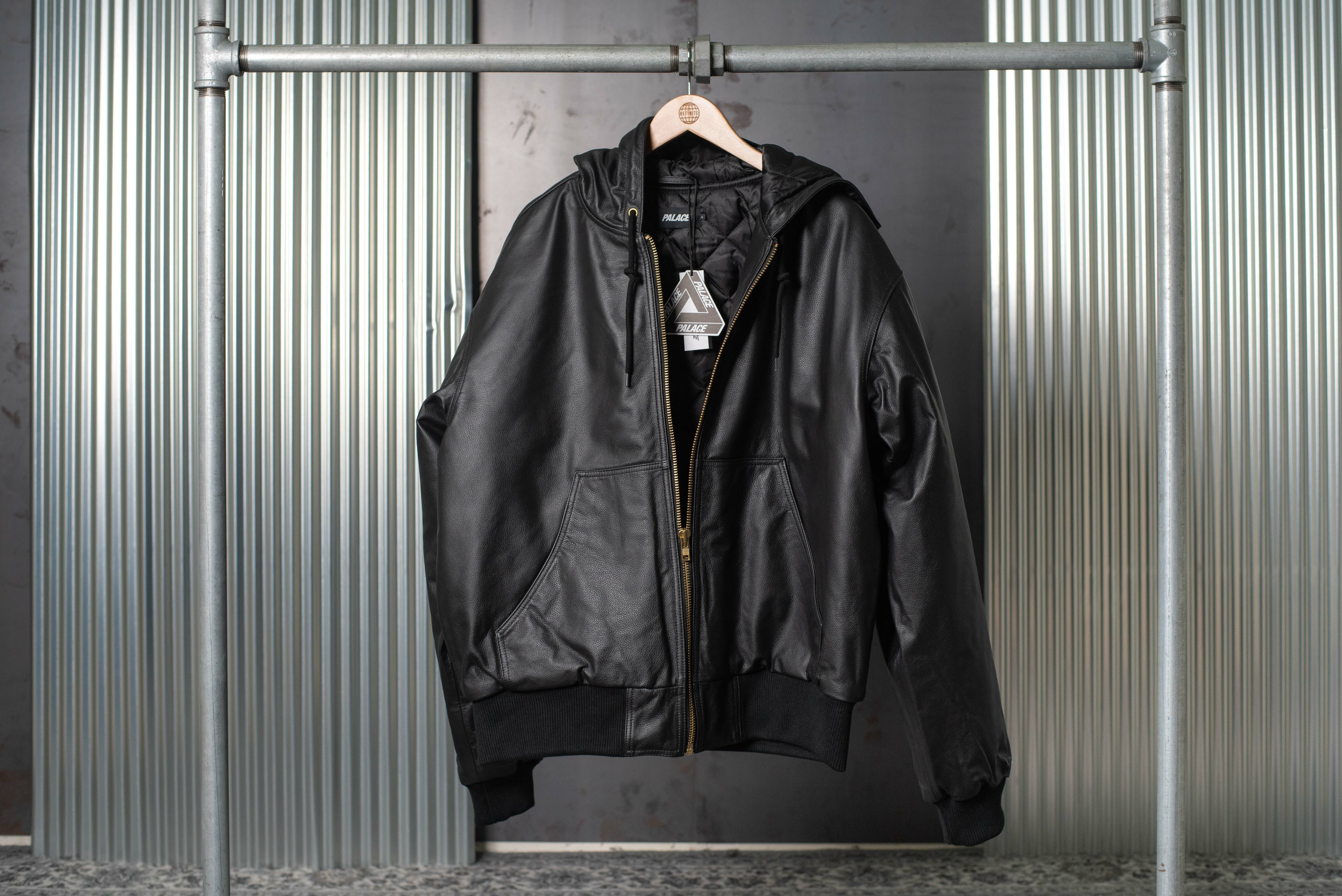 Palace Leather Bossy Jacket Black