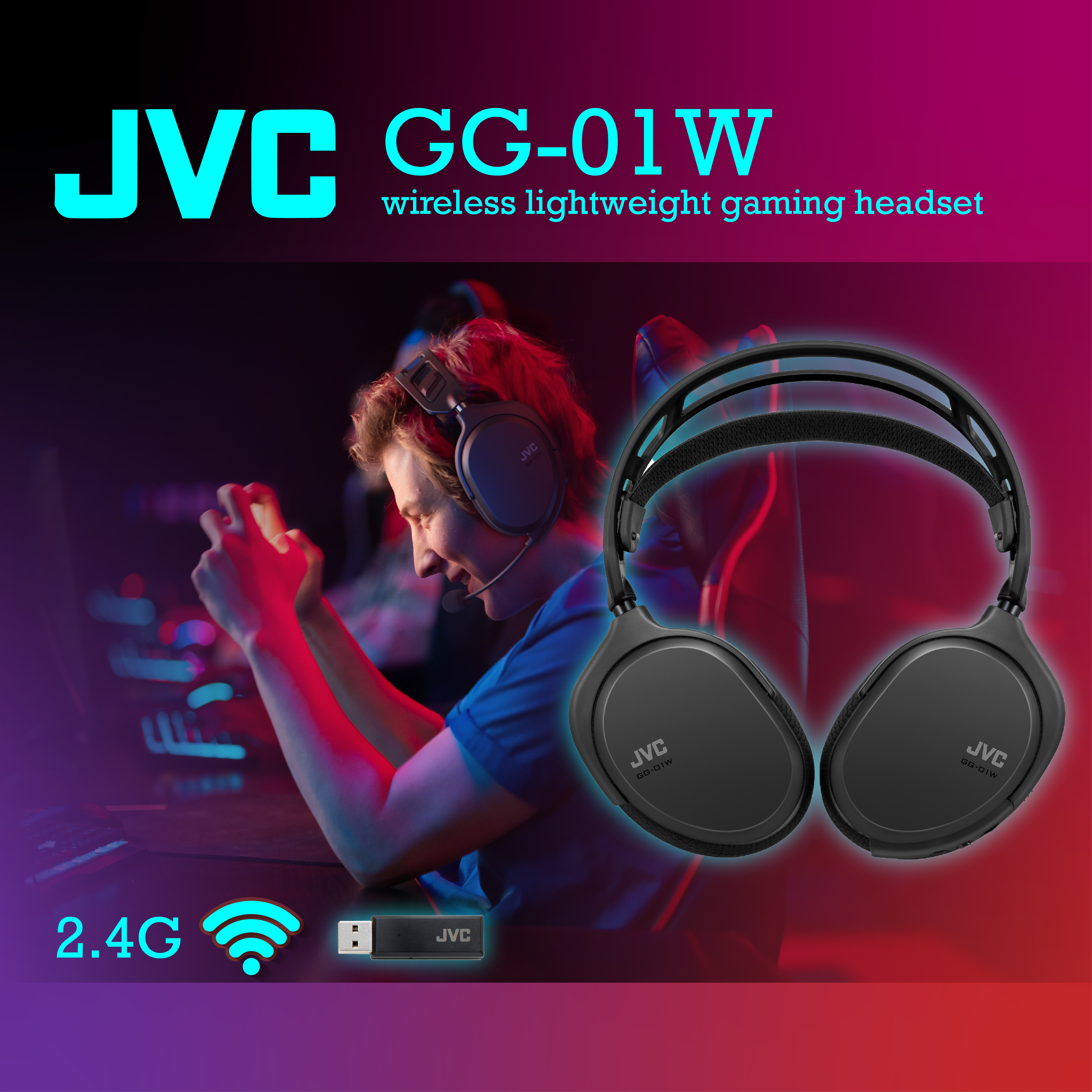 JVC GG-01W Wireless Lightweight Gaming 