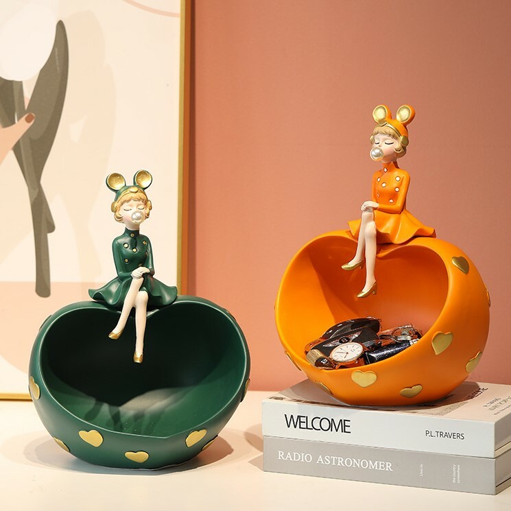 泡泡糖女孩愛心置物盒 5色