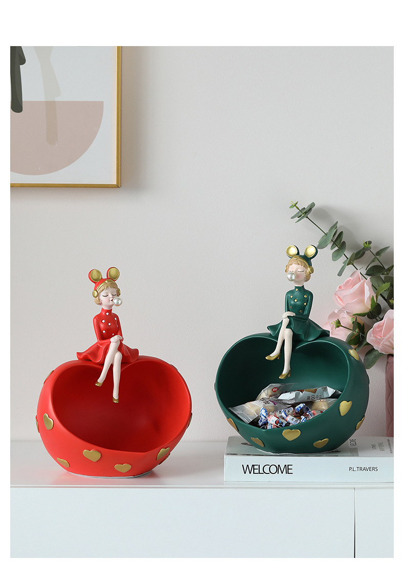 泡泡糖女孩愛心置物盒 5色